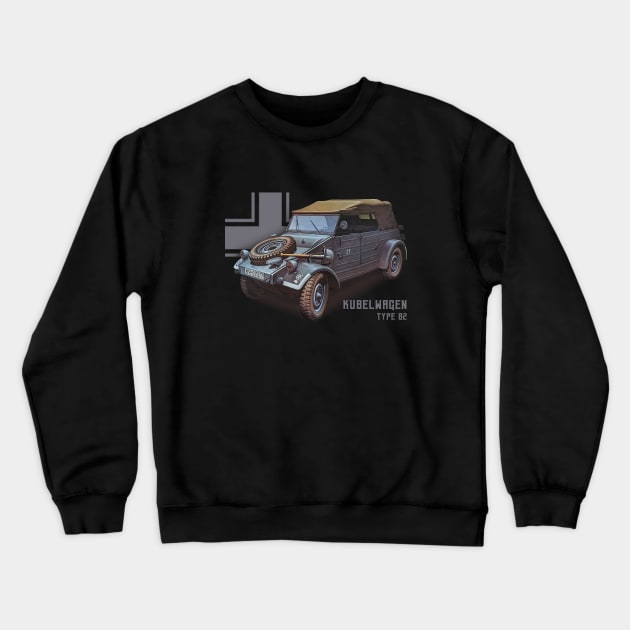 Kubelwagen Type 82 a legend of WW2 Crewneck Sweatshirt by Jose Luiz Filho